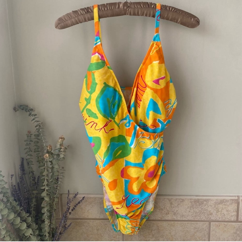 Jams World Vintage One Piece Bathing Suit Large